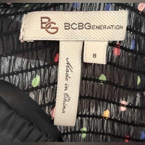 BCBGeneration Strapless Black & Rainbow Mini Dress - Picture 4 of 8